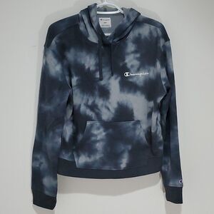 𝅺champion medium blue and grey hoodie